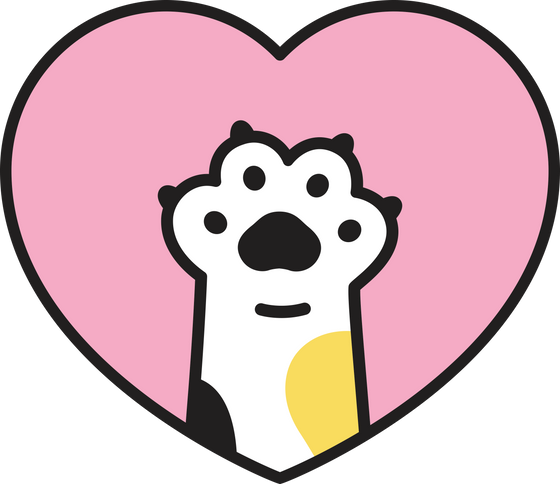 calico cat paw kitten heart footprint